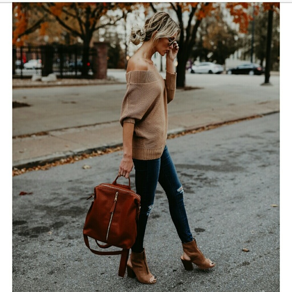 🎉Off Shoulder Knit Sweater - Picture 4 of 6